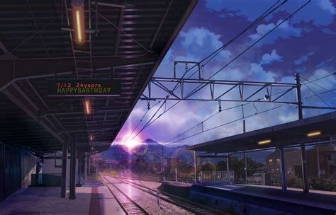 Anime Train Station Hd Wallpaper By スマッシャーtt