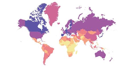 A Map Of The Average Age Of Every Country In The World Indy100
