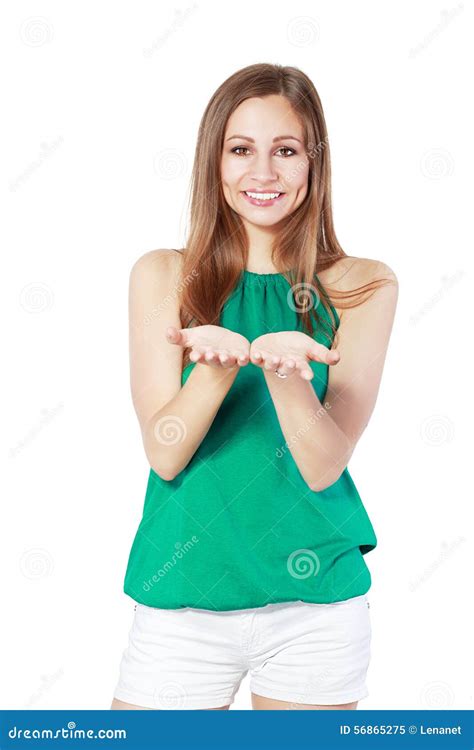 Holding Her Hand Stock Image Image Of Charming Open 56865275