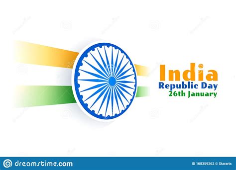 Happy Indian Republic Day Flag Design Background Stock Vector