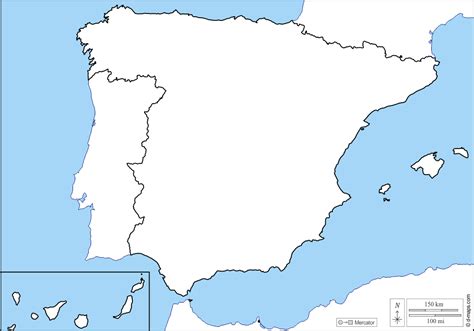 España Mapa Gratuito Mapa Mudo Gratuito Mapa En Blanco Gratuito