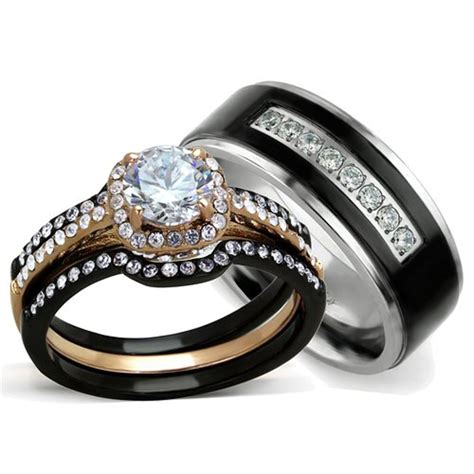 Rings Cubic Zirconia Page 1 Black Wedding Ring Sets Wedding Rings Sets