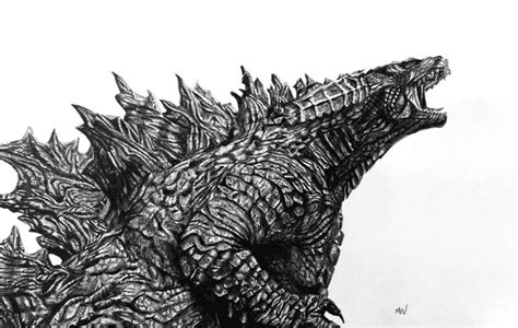 Godzilla Pencil Drawing By MattWArt On DeviantArt Godzilla Vs