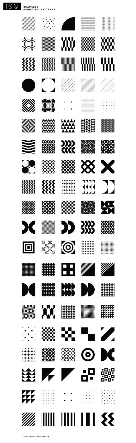 Seamless Geometric Pattern Collection By Twinbrush On Behance