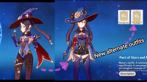 Genshin Impact Comparison Before And After Alternate Outfits For Monajean Rosaria Amber Youtube