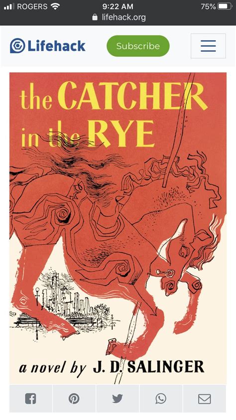 The Catcher In The Rye Catcher In The Rye Book Cover Books