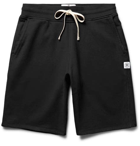 Reigning Champ Loopback Cotton Jersey Drawstring Shorts In Black For