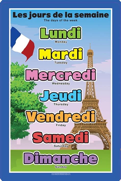 French Days of the Week | Inspirational Group