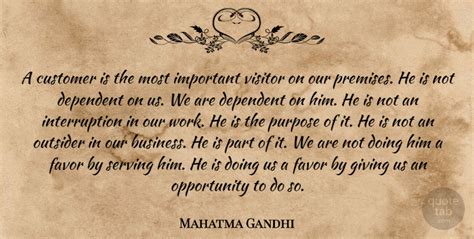 Mahatma Gandhi A Customer Is The Most Important Visitor