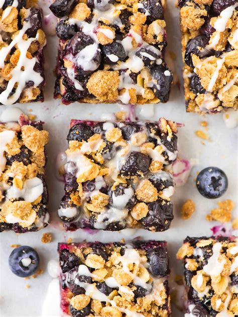 This gives blueberries both their blue color and blend them in a food processor with a little water, as part of a fresh syrup to top desserts or. These buttery Blueberry Oatmeal Bars are only 105 calories ...