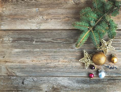 Christmas Rustic Wooden Background Featuring Holiday Xmas And