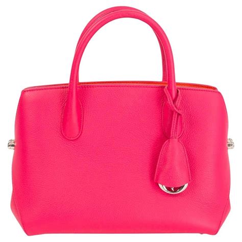 Christian Dior Hot Pink Leather 2013 Open Bar Small Tote Bag For Sale