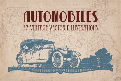 Vintage Cars And Automobiles Illustrations Creative Market