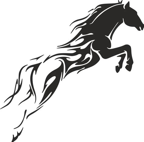 Tribal Horse Unique Tattoo For Men Dxf File Free Download