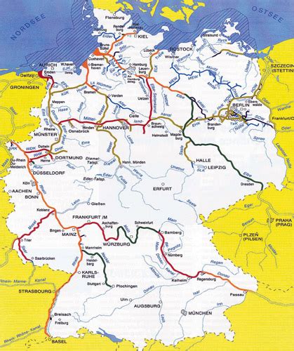 Bundeswasserstraßen werden nicht nur für die gewerbliche schifffahrt genutzt, sondern auch für. Bundeswasserstraßen Karte : Gdws Bundeswasserstrassenkarten : Die folgenden thematischen karten ...
