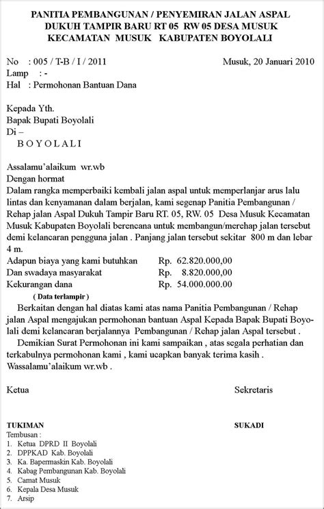 Contoh Surat Permohonan Penggalangan Dana Surat Permohonan Desain