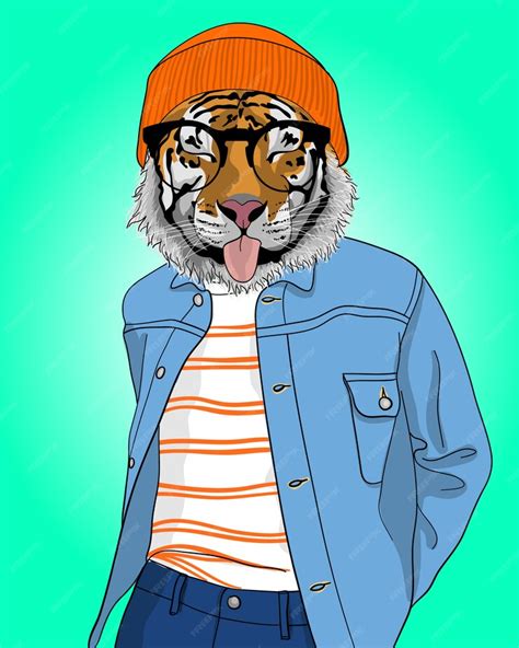 Premium Vector Cool Tiger Illustration