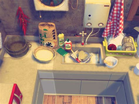 Sims4 Japanese Cc House Kitchen Clutter 가구 및 심즈 4