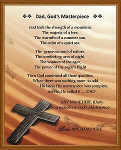 10 populaire liederen we hebben populaire nederlandstalige uitvaartmuziek voor je. Personalized Dad Poem "Dad,God's Masterpiece"-Birthday ...