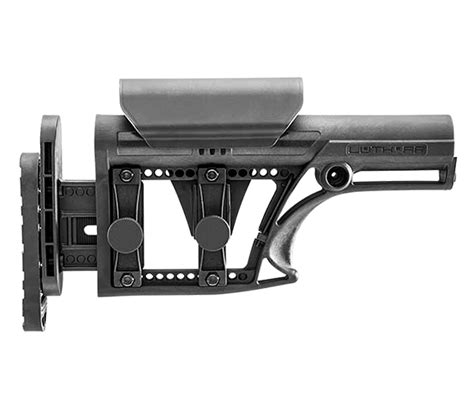 Luth Ar Mba 1 Rifle Buttstock With 3 Axis Butt Plate Black R1 Tactical