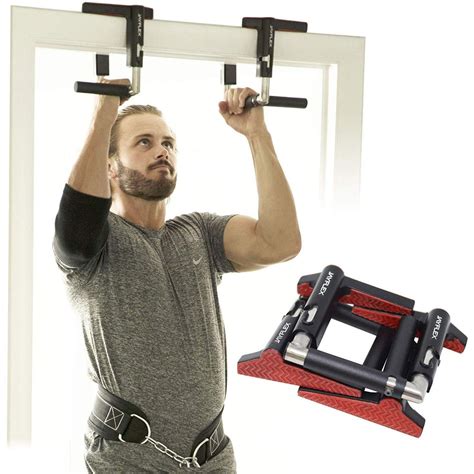 This strong pull up exercise bar fits perfectly over the door frame in the back and across the door frame in the front. CrossGrips - Pull Up Bar Handles, Doorframe Pull-up Bar ...