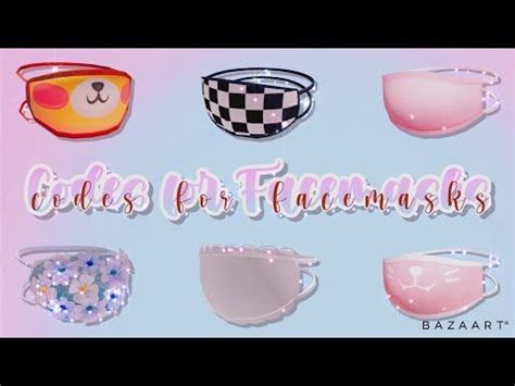 32 bloxburg outfit, hair, accessories, faces codes! Aesthetic Face Mask Codes! | Roblox Bloxburg - YouTube in ...