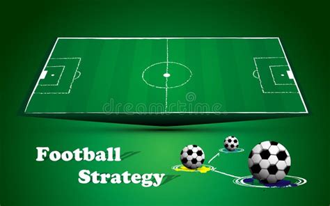 Football Soccer Field Match Strategy Background Stock Vector