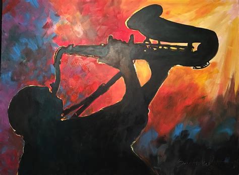 Sax Painting By Sally Cronkright Fine Art America