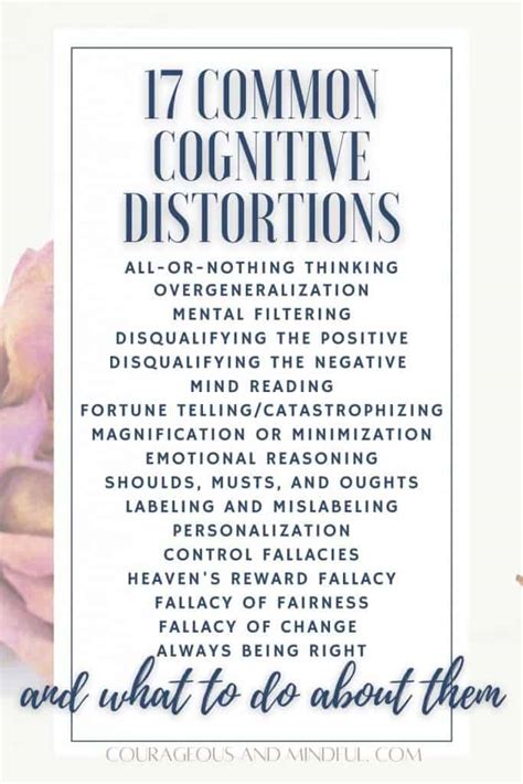 17 Common Cognitive Distortions