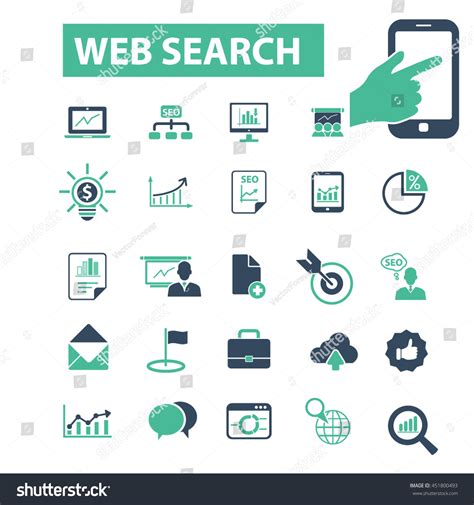 Web Search Icons Stock Vector 451800493 Shutterstock