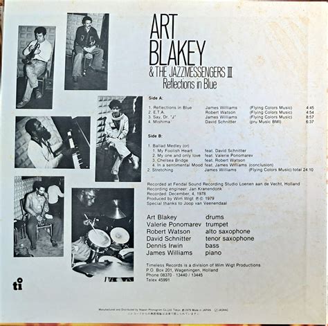 Lp Art Blakey Reflections In Blue Japan Press 73274485