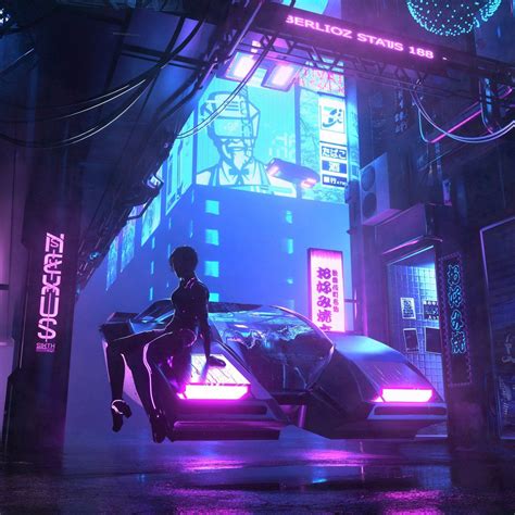 Girlandflotingcar Cyberpunk 2077 Cyberpunk City Ville Cyberpunk
