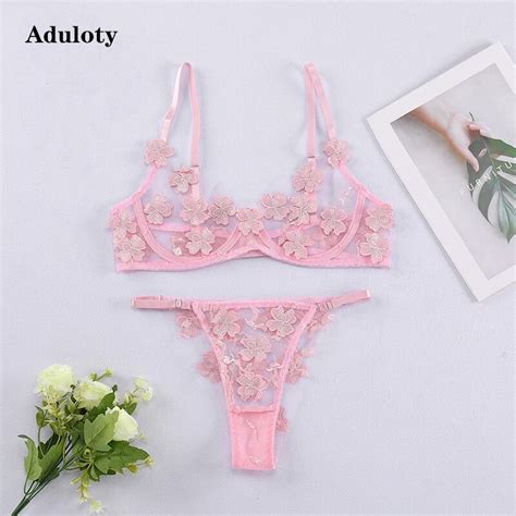 Best Selling New Womens Lace Embroidered Underwear Thin Mesh See Through Sexy Erotic Lingerie