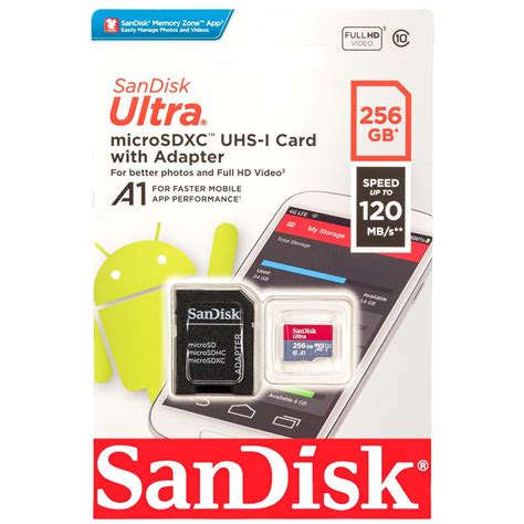 Sandisk Ultra Micro Sdxc A1 256gb Memory Card Black Techinn