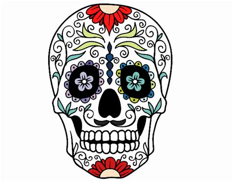 Teschio halloween disegno come fare maschera da teschio per halloween mamme magazine. Disegno Teschio messicano colorato da Utente non ...