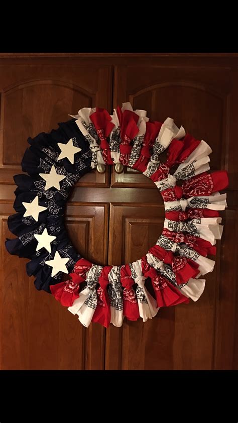 Red White And Blue Flag Wreath Flag Wreath Wreaths 4th Of July Wreath
