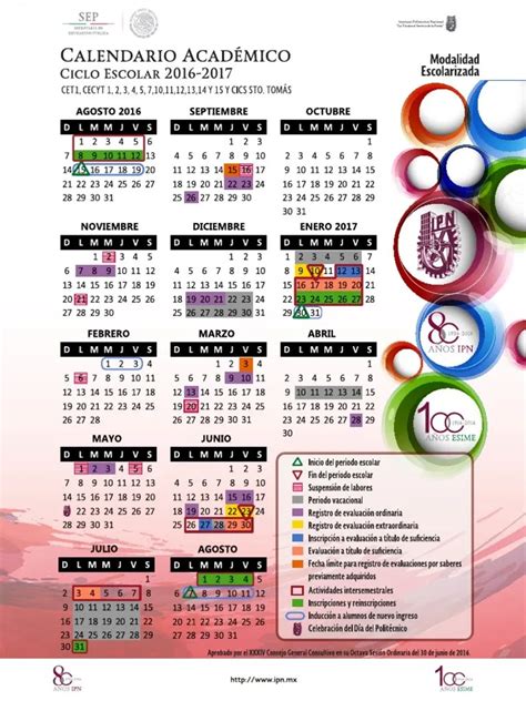 Calendario Escolar Politecnico Calendario Gratis