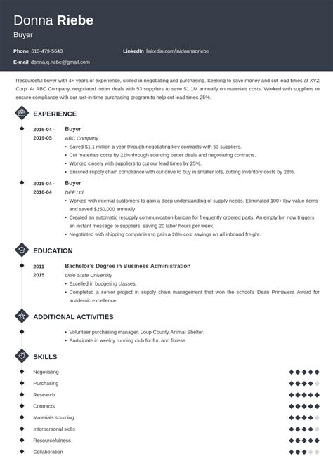 Buyer Resume Sample 20 Examples And Tips