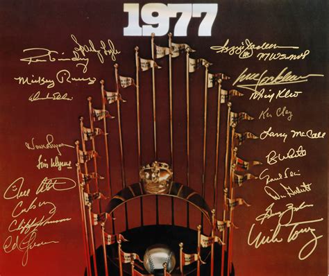 Lot Detail 1977 New York Yankees Team Signed And Framed World Series