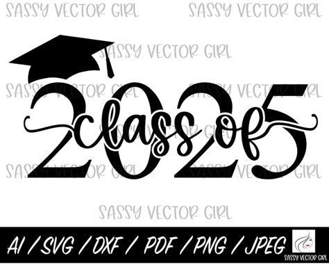 2025 Graduation Cap Svg Class Of 2025 Svg Graduate Cut File Etsy