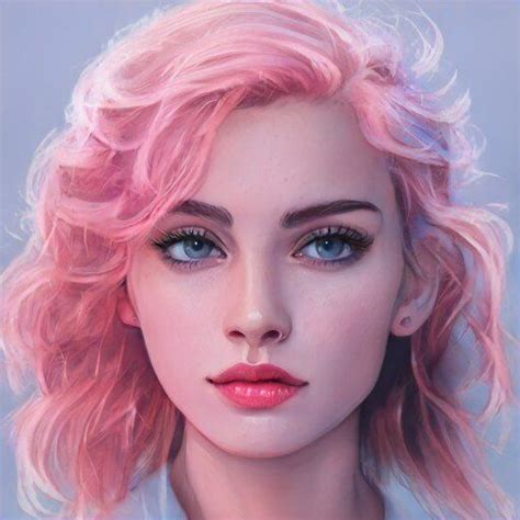 Pink Hair In Digital Art Girl Pink Hair Character Portraits