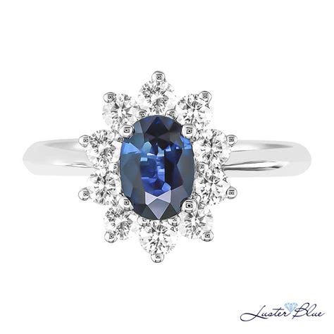Blue Sapphire Cluster Ring Lbsr 402 Lusterblue