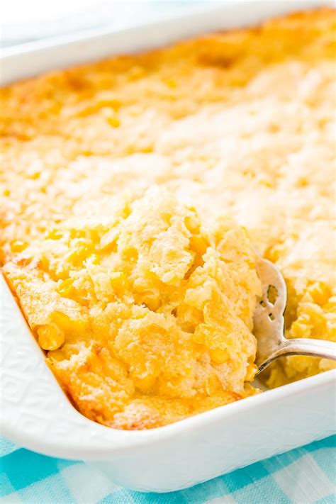 Cheesy Corn Casserole Is An Easy No Effort Side Dish Made With Just