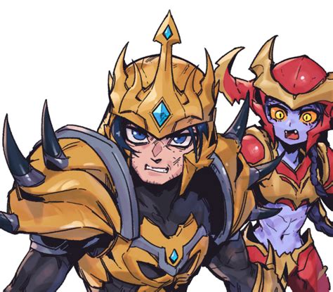 Shyvana And Jarvan Iv League Of Legends Drawn By Phantomixrow