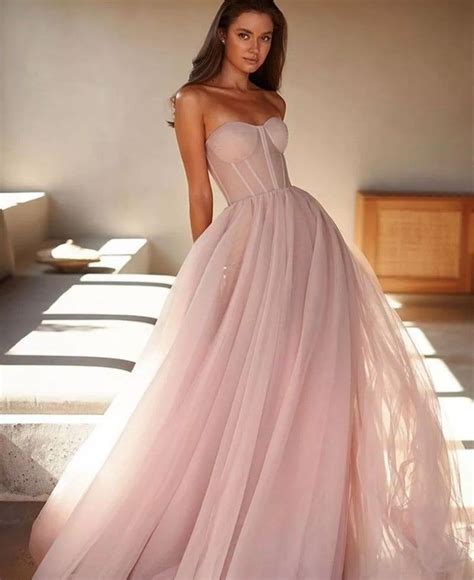 Light Pink Tulle Gown Etsy Prom Dresses 2021 Pink Prom Dresses Prom