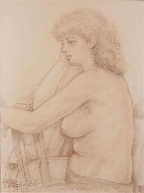 Lefteris Economou Cyprus Art Female Nude Cypria Auctions