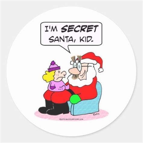 221 Secret Santa Stickers And Secret Santa Sticker Designs Zazzle