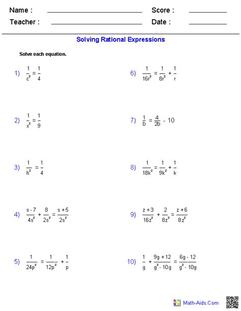 Equations With Rational Numbers Worksheet Lesson 11-2