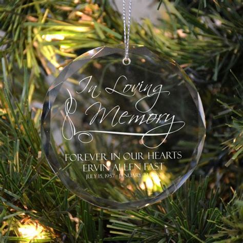 In Memory Of Personalized Ornament With Images Memorial Ornaments