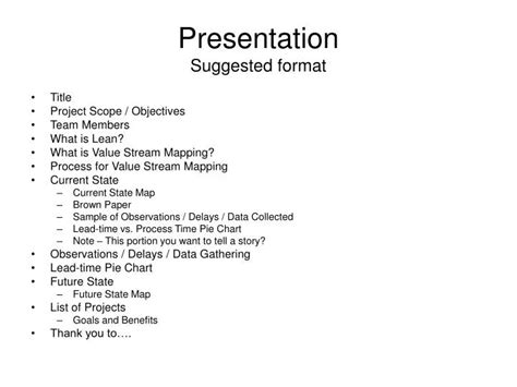 Ppt Presentation Suggested Format Powerpoint Presentation Free